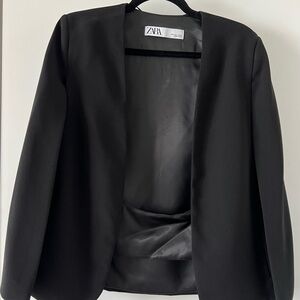 Zara Black Cape Blazer
